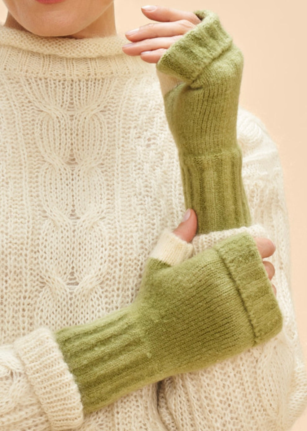 CASSIA WRIST WARMERS SAGE