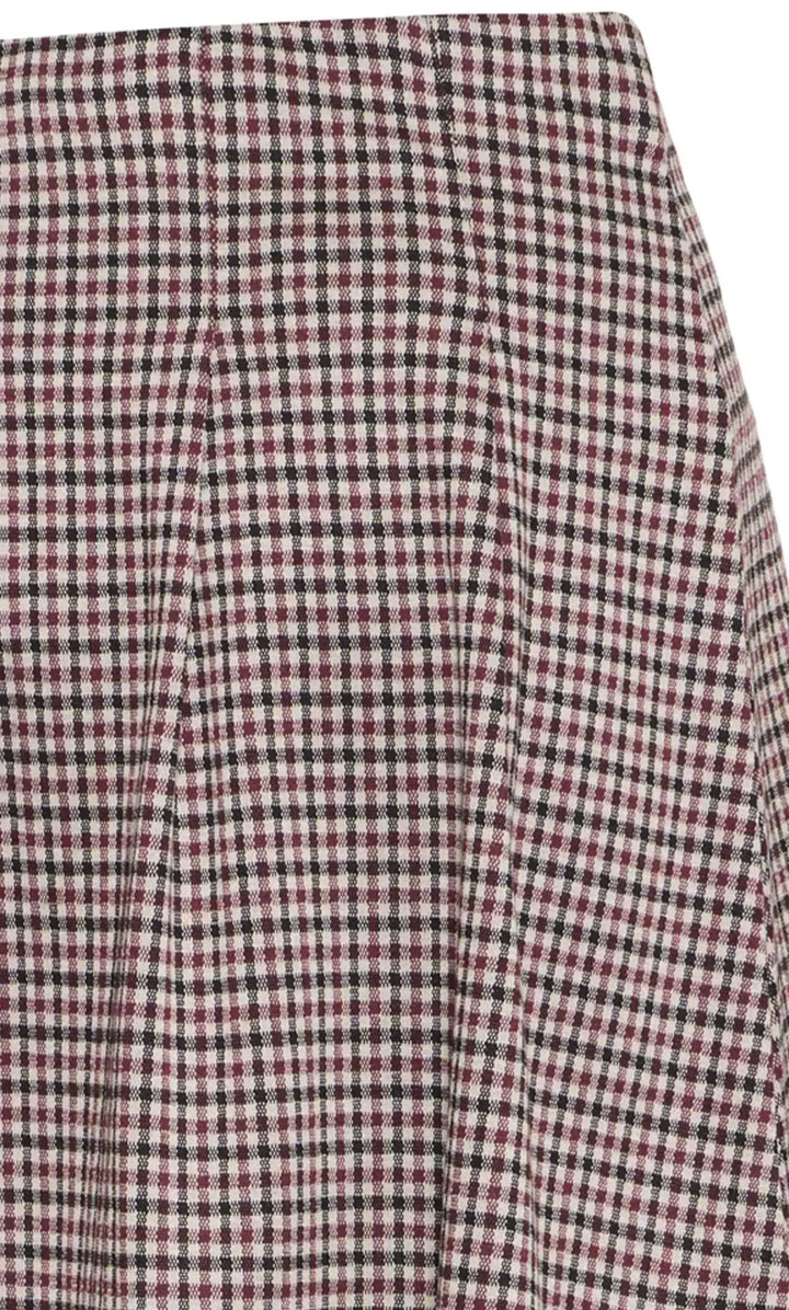 PORT ROYALE CHECK ROWAN PLEAT SKIRT