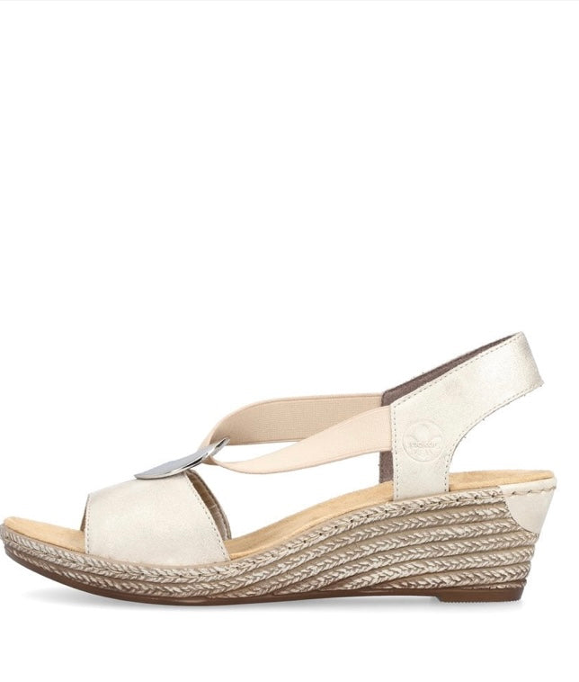 624H6-60 LADIES' SANDALS BEIGE SEITL. ANFLECHTER