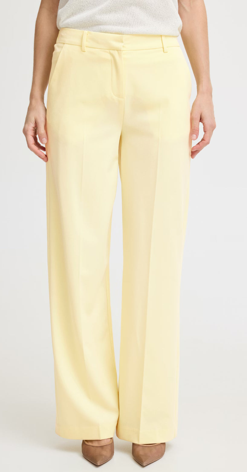DANTA WIDE LEG TROUSERS LEMON GRASS