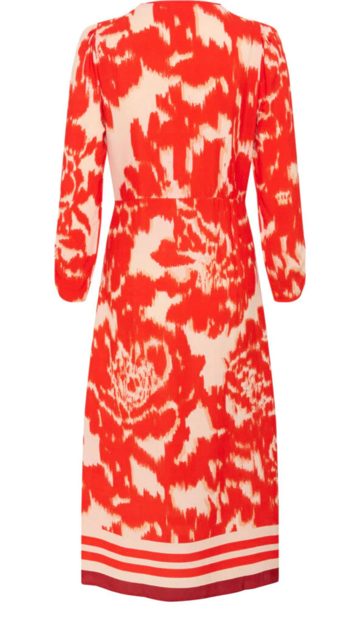 KHLOE DRESS POINCIANA WATER BLOOMS