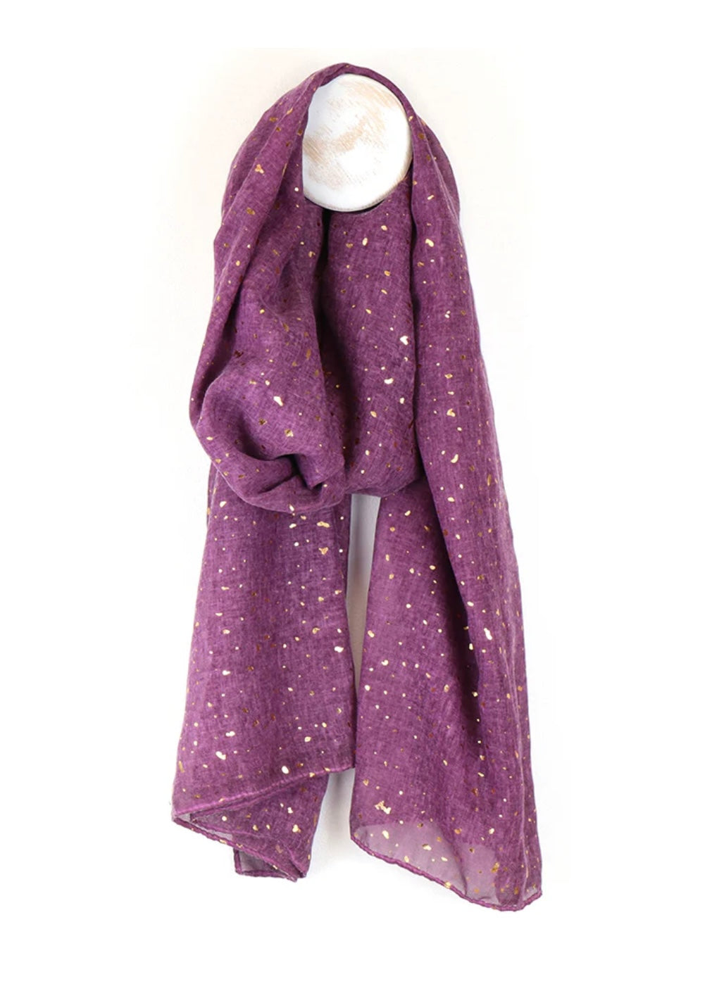 DUSKY MAGENTA & GOLD SPECKLE SCARF