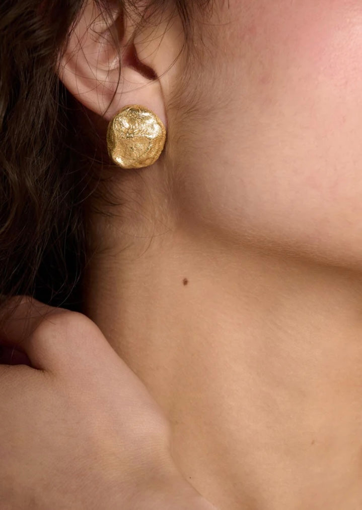 HALO EARRINGS LARGE GOLD