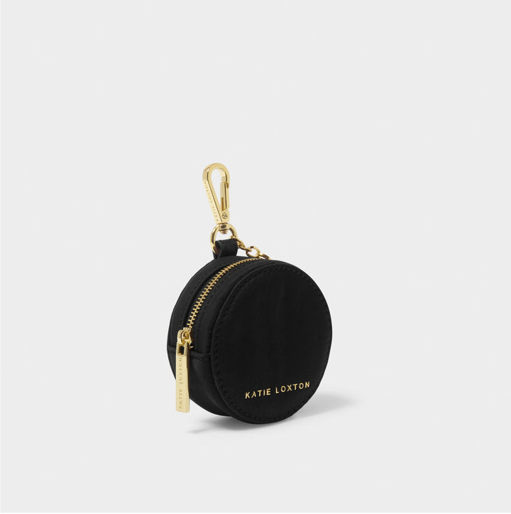 NYLON-LUXE CLIP-ON PURSE IN BLACK