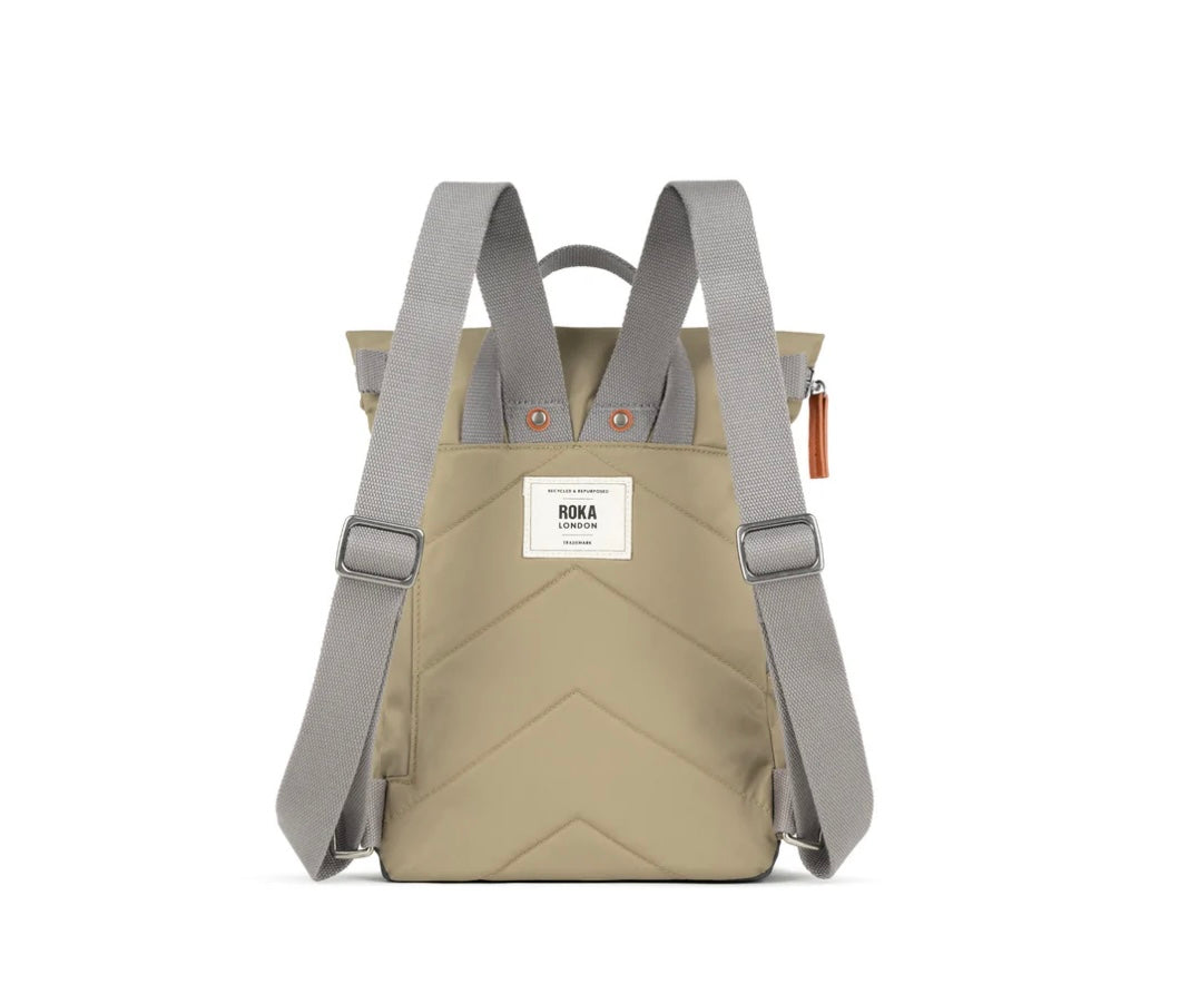 SMALL TAUPE CANFIELD B RECYCLED NYLON BACKPACK