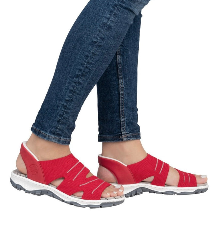 68895-33 LADIES' SANDALS RED SEITL. ANFLECHTER