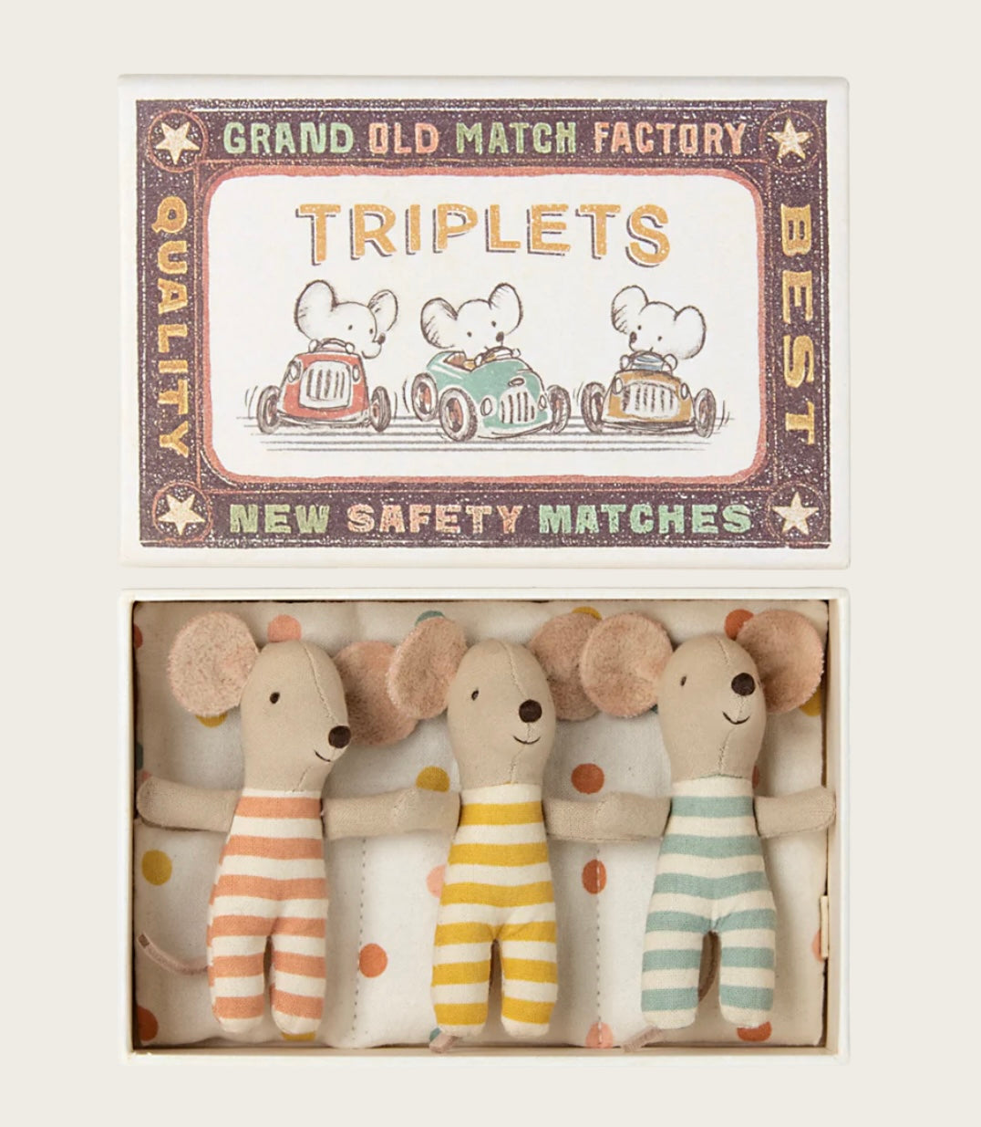 TRIPLETS BABY MICE IN MATCHBOX