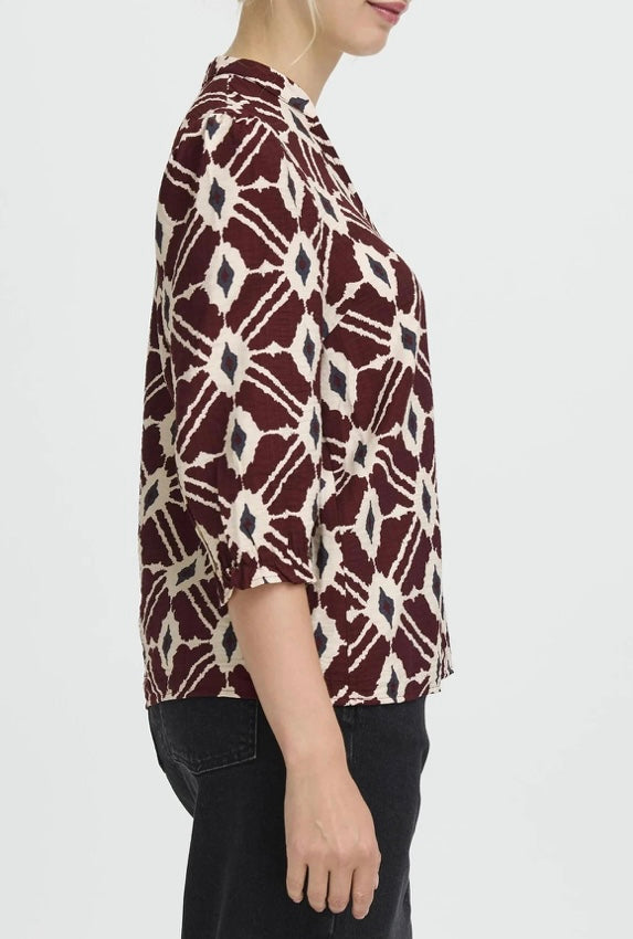 PORT ROYALE IKAIA V NECK BLOUSE