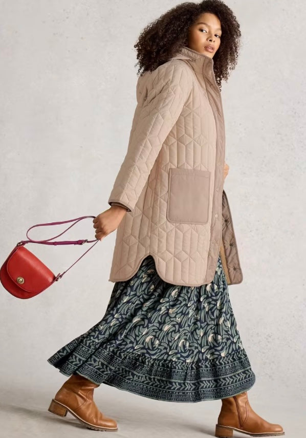 CARMEL BORG LINED QUILTED COAT