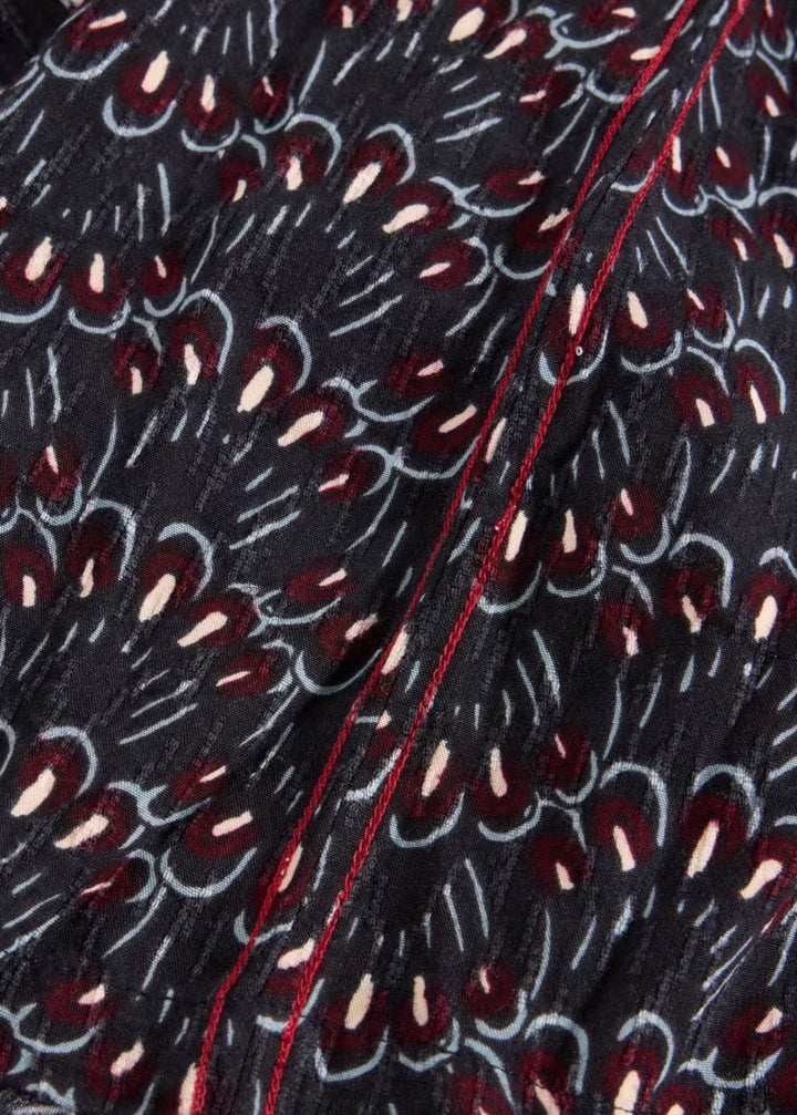 BLUE MULTI MAY MIXED PRINT TOP