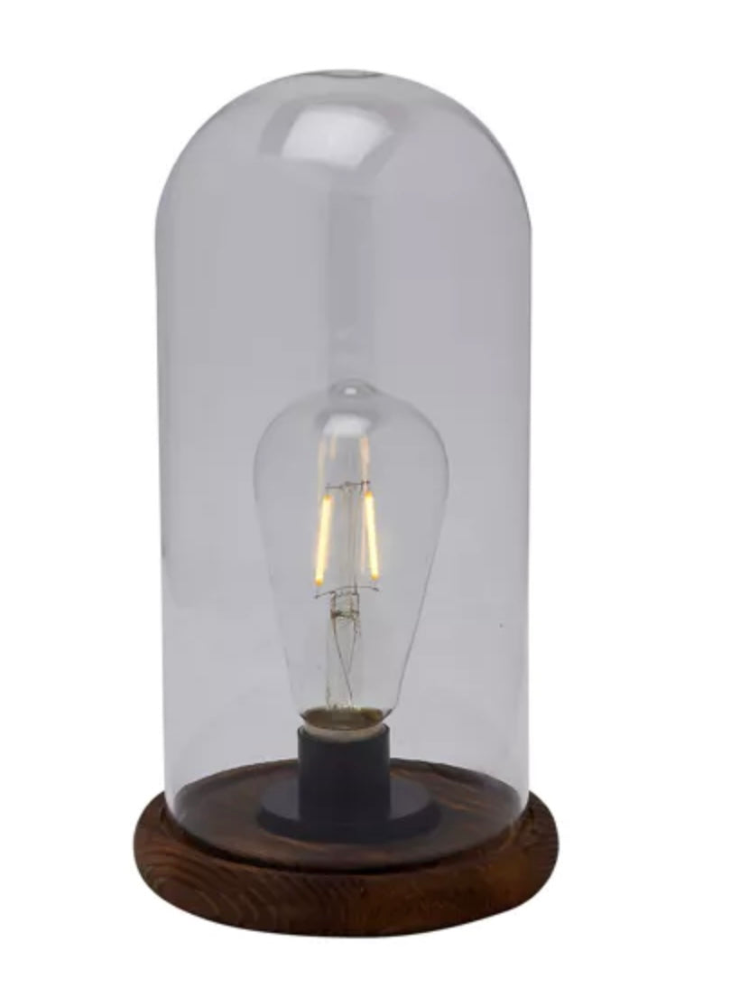 HESTIA LED LIGHT UP GLASS DOME WITH BULB (LARGE)