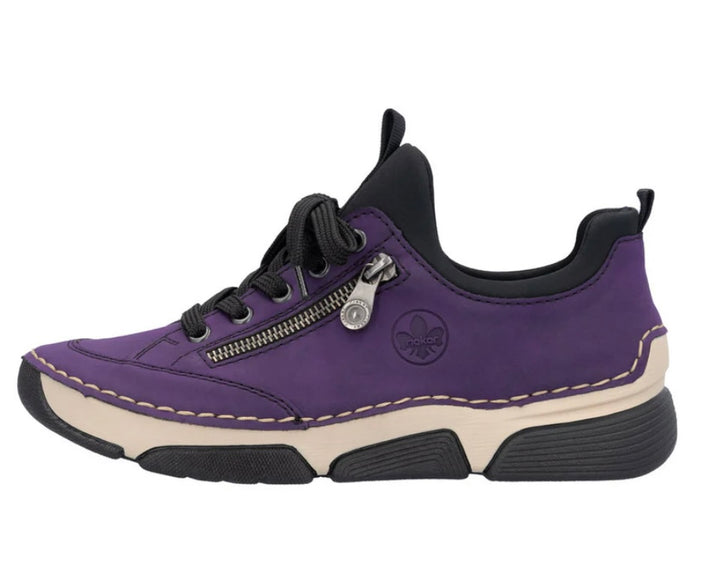 LADIES PURPLE SLIP ON TRAINERS