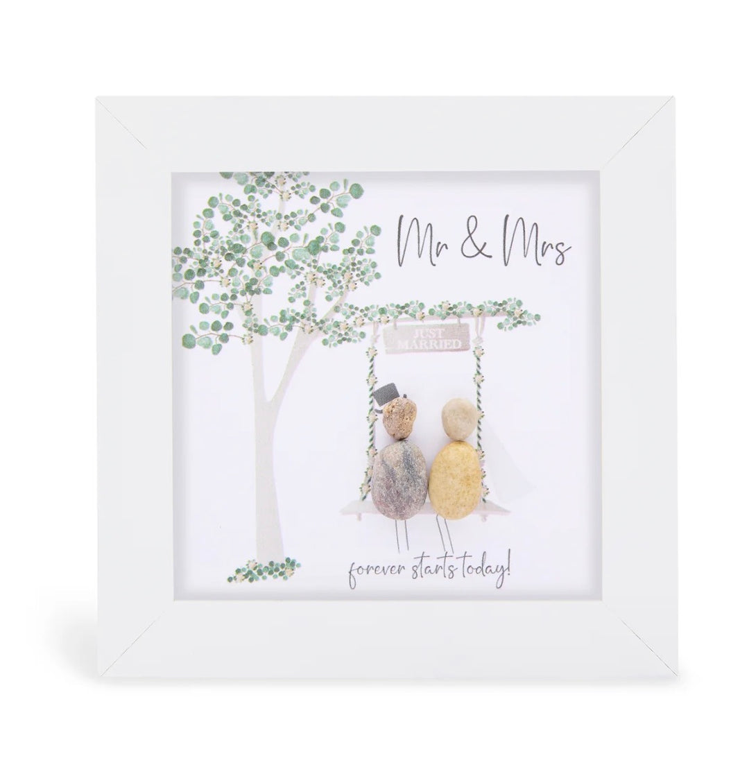 Mini Pebble - White - Mr & Mrs forever starts today