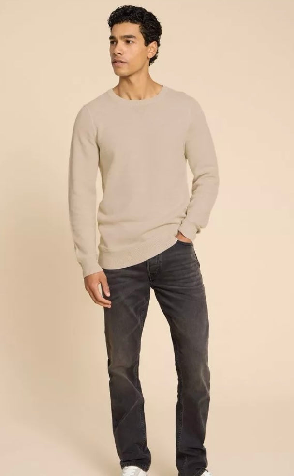 LIGHT GREY ATTADALE CREW NECK JUMPER