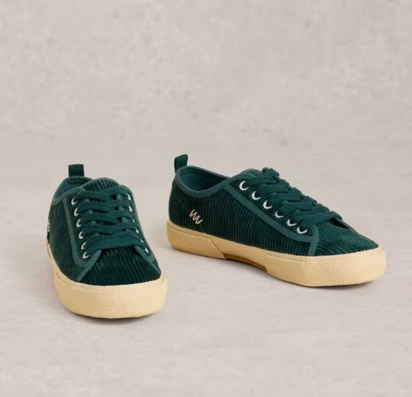 DARK TEAL PIPPA CORD LACE UP TRAINER