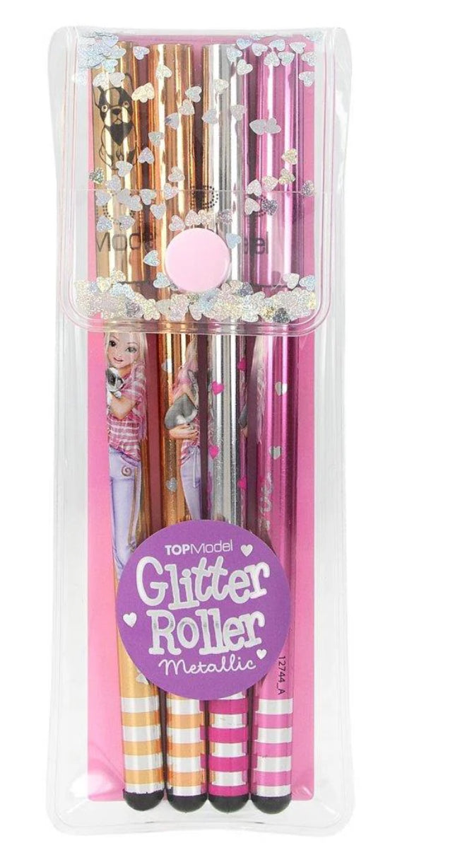 TOP MODEL METALLIC GLITTER ROLLER PEN