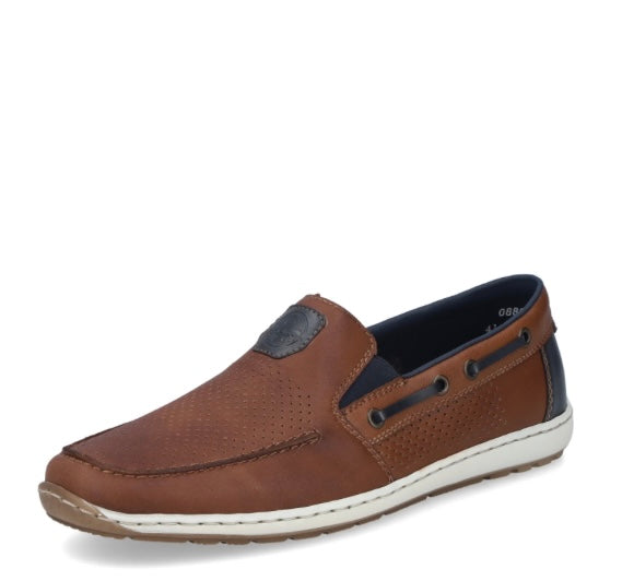 08867-25 MENS BROWN SLIP ON SHOE