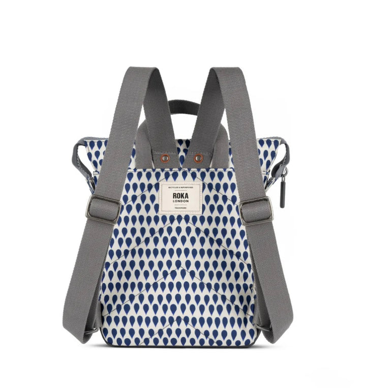 BANTRY B SMALL RECYCLED CANVAS BACKPACK DENIM RAIN