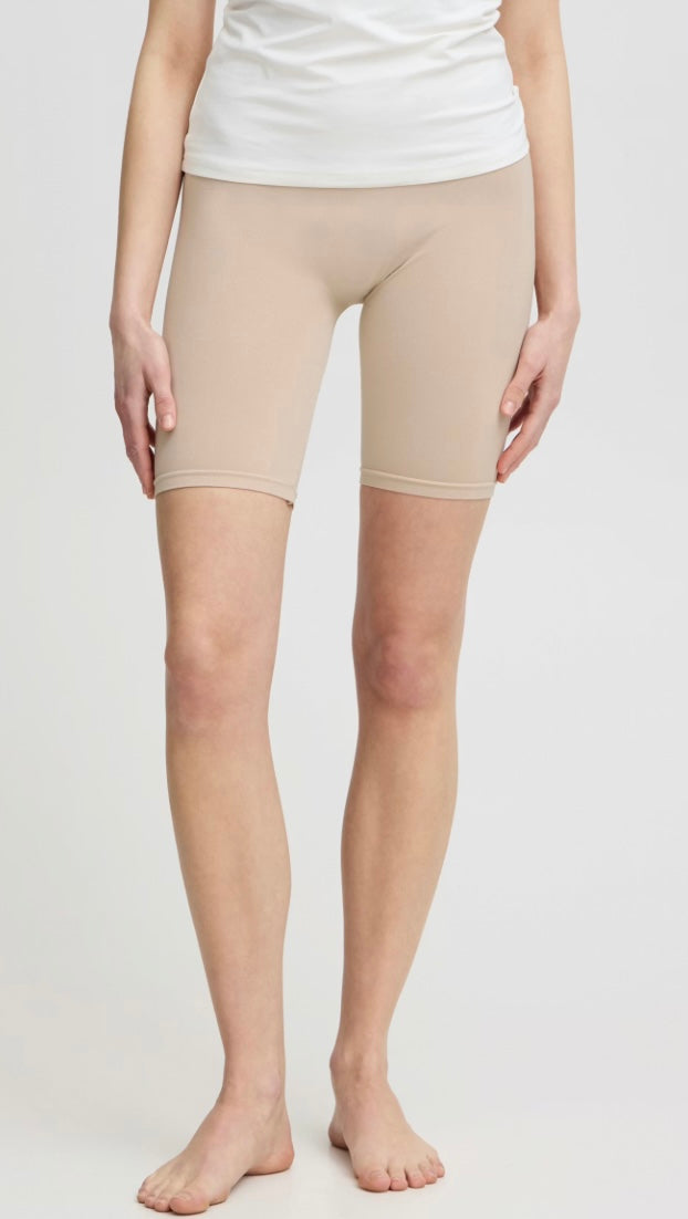 OXFORD TAN LESSI SHAPE KNITTED SHORTS