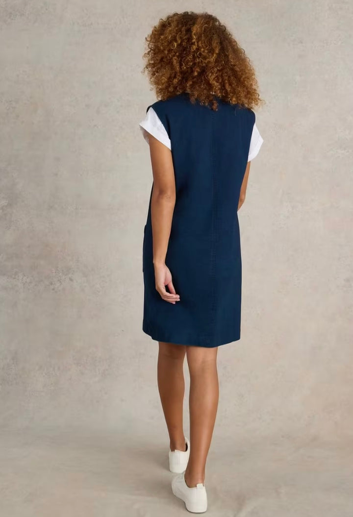 MID DENIM MAPLE JERSEY PINNY DRESS