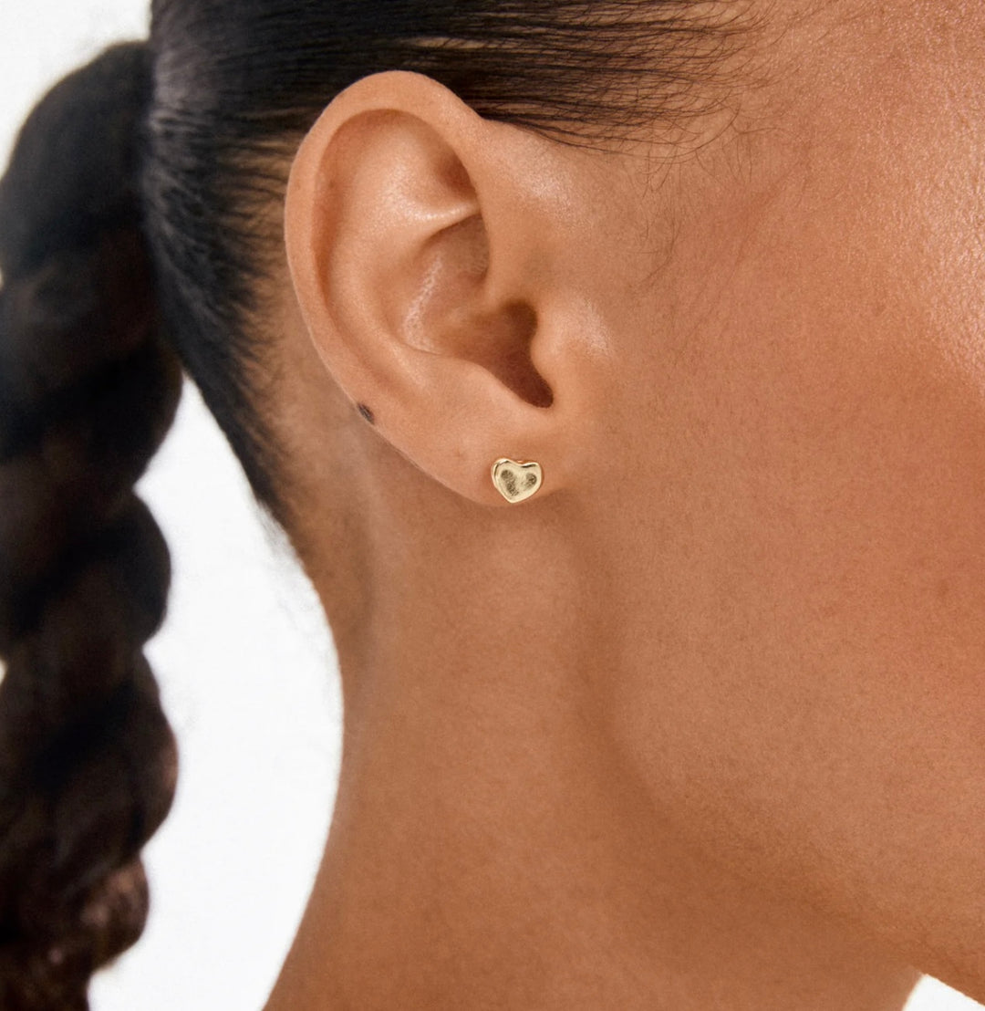 ARIN GOLD PLATED HEART EARRINGS