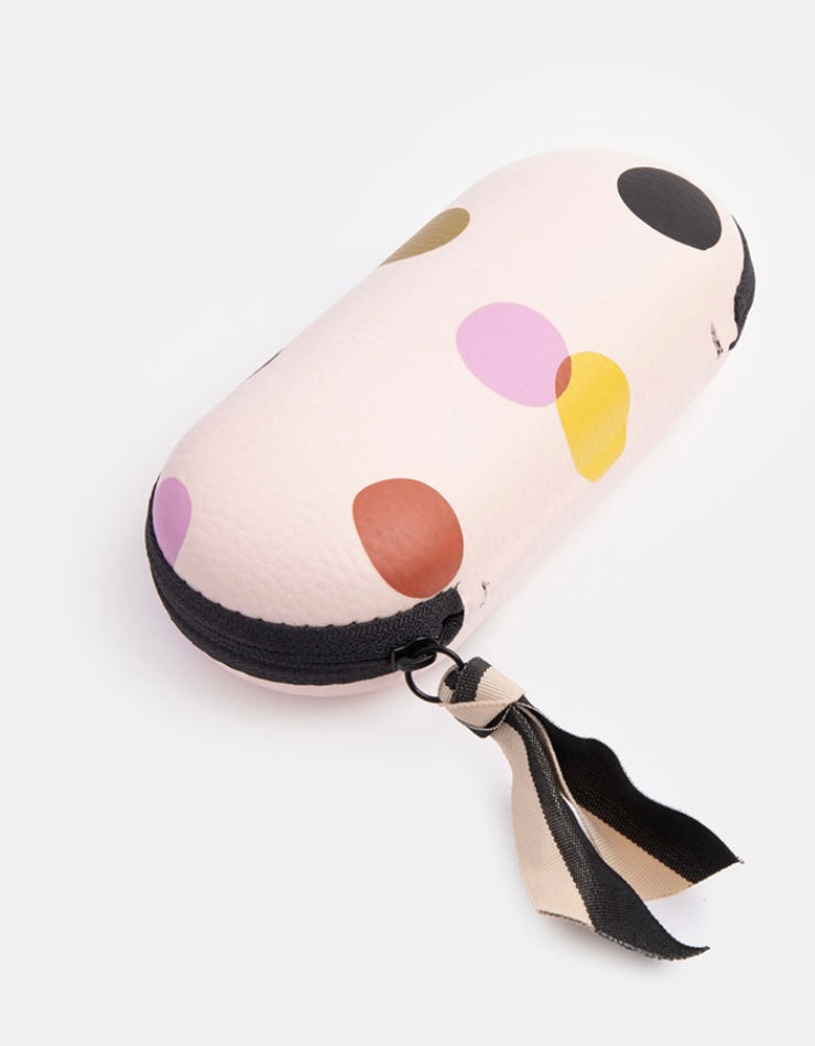 PALE PINK DOTTY SIP GLASSES CASE