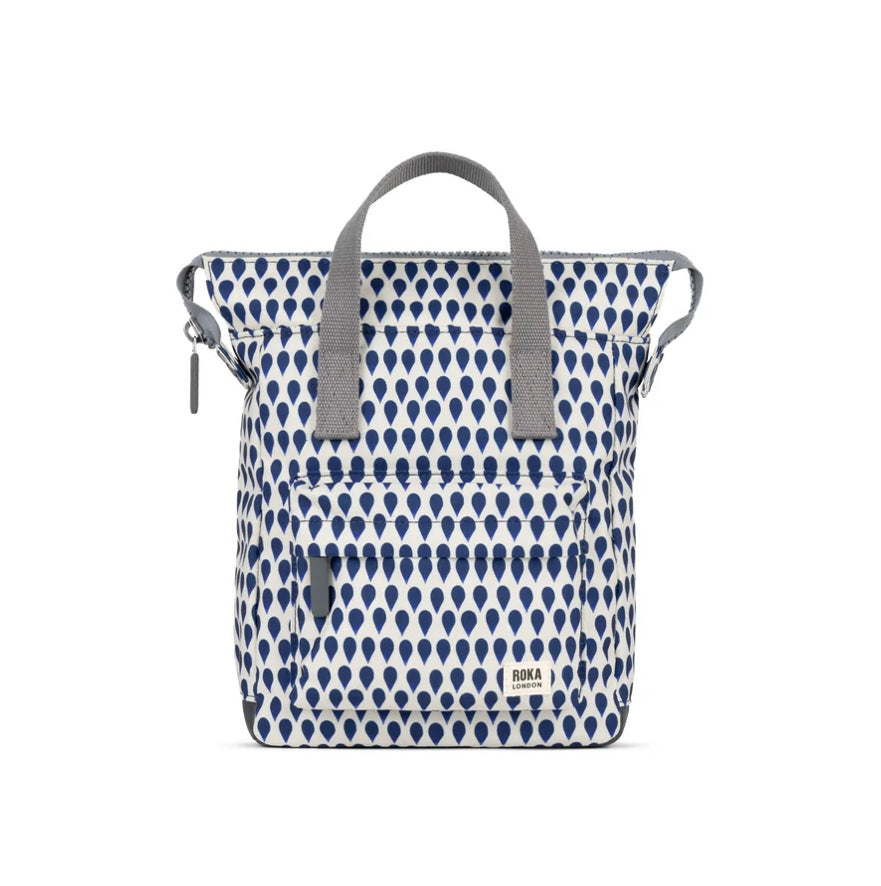 BANTRY B SMALL RECYCLED CANVAS BACKPACK DENIM RAIN