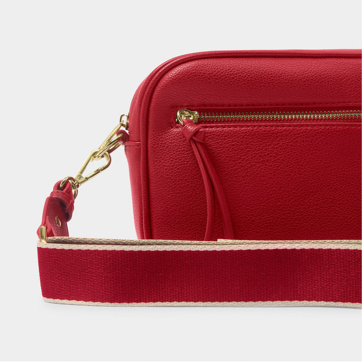 HALLIE CROSSBODY BAG IN GARNET RED