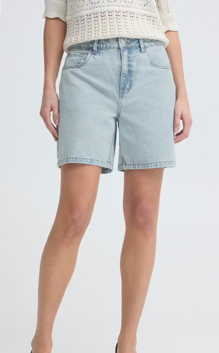 20818843 LIGHT BLUE DENIM KIELO EMBELLISHED SHORTS
