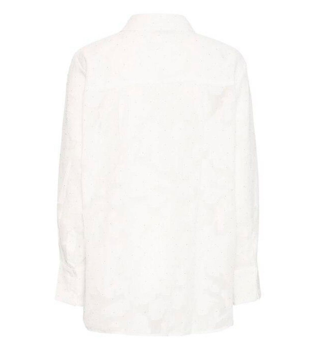 RHINESTONE SHIRT BLANC DE BLANC