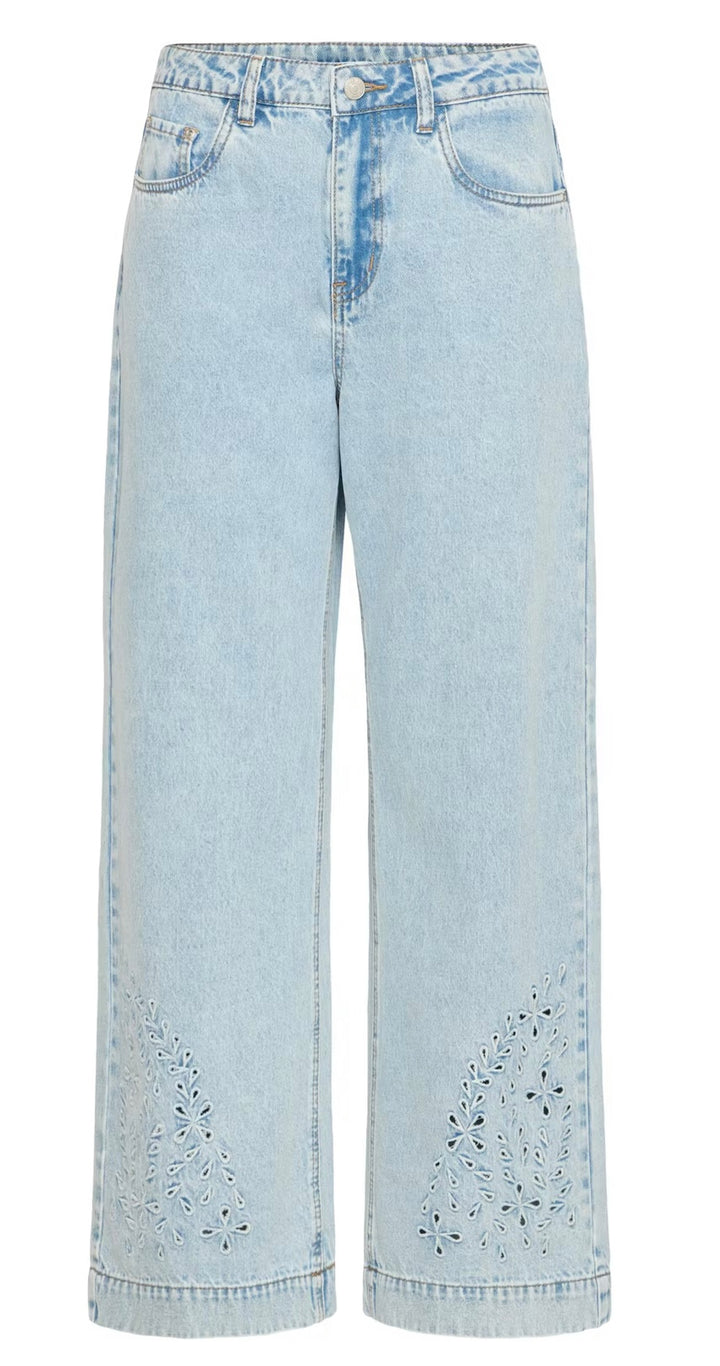 20818810 LIGHT BLUE DENIM KIELO EMBELLISHEDJEAN