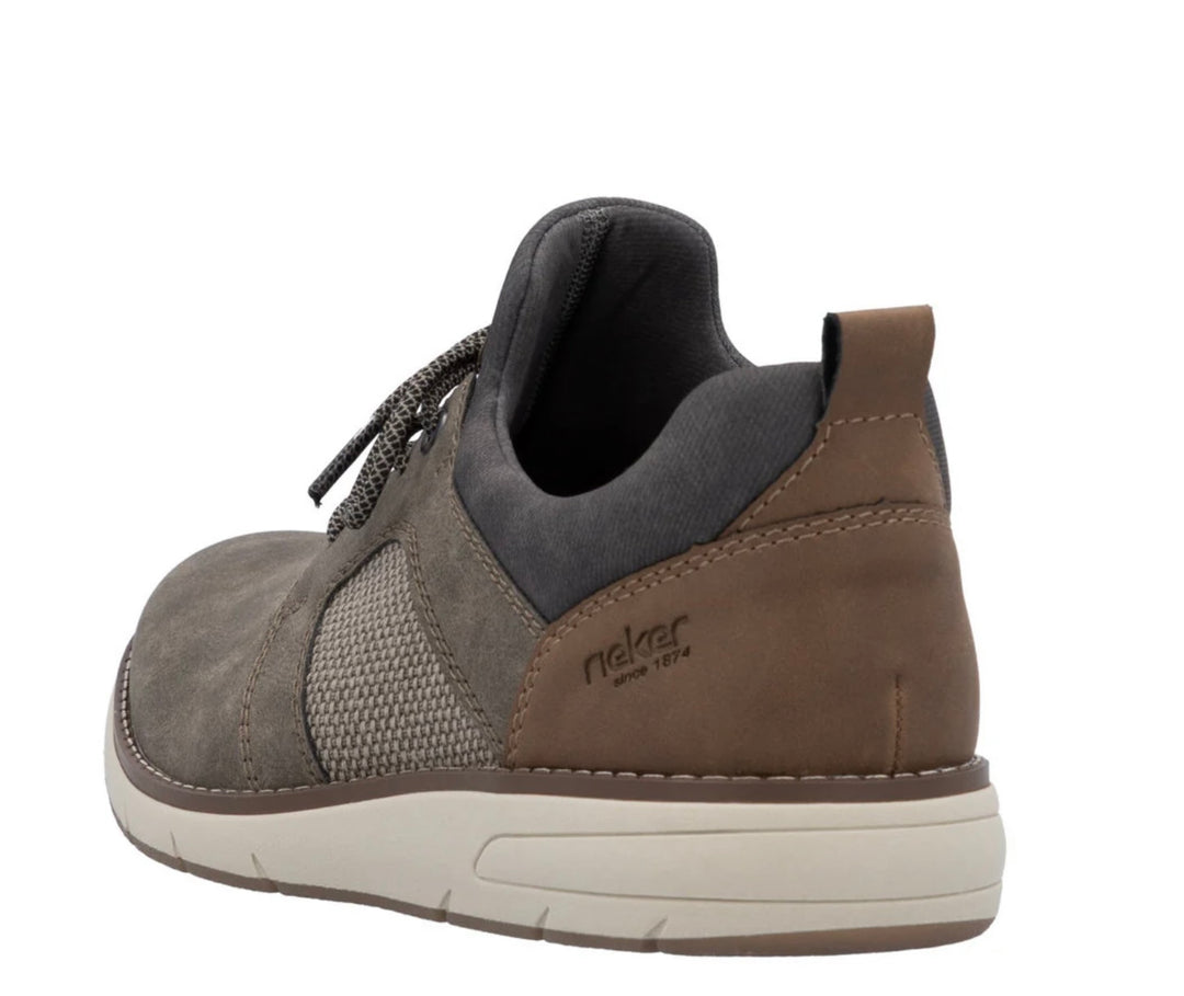 11351-25 MENS BROWN ELASTICATED SHOE