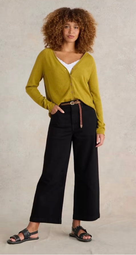 PURE BLACK TIA WIDE LEG CROP JEAN