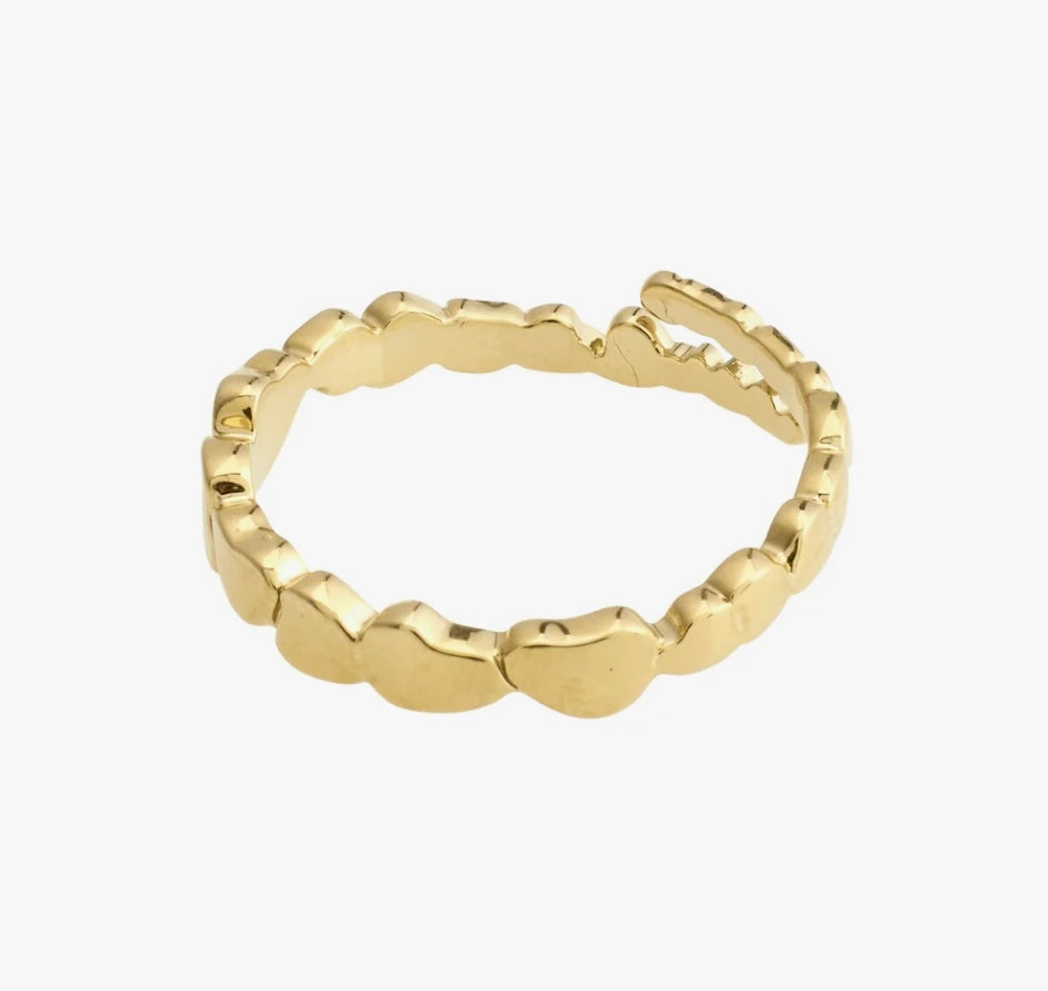 LULU RECYCLED GOLD PLATED STACK RING