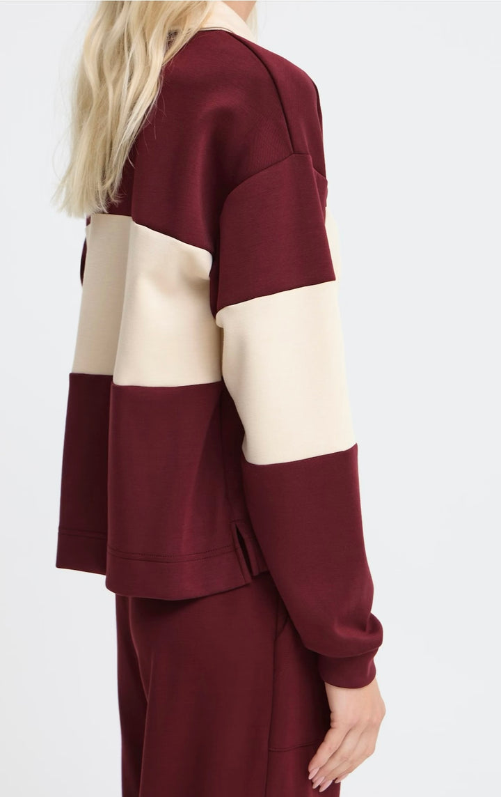 PORT ROYALE PUSTI CONTRAST POLO PULLOVER