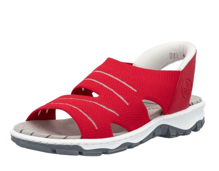 68895-33 LADIES' SANDALS RED SEITL. ANFLECHTER