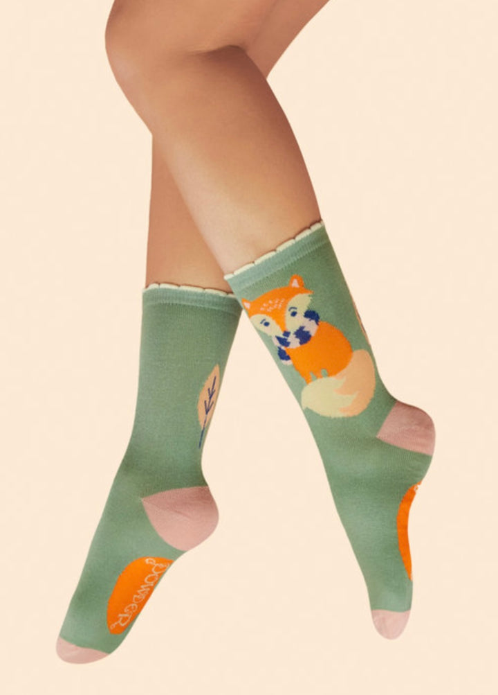 SAGE COSY FOX ANKLE SOCKS