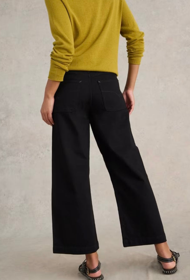 PURE BLACK TIA WIDE LEG CROP JEAN