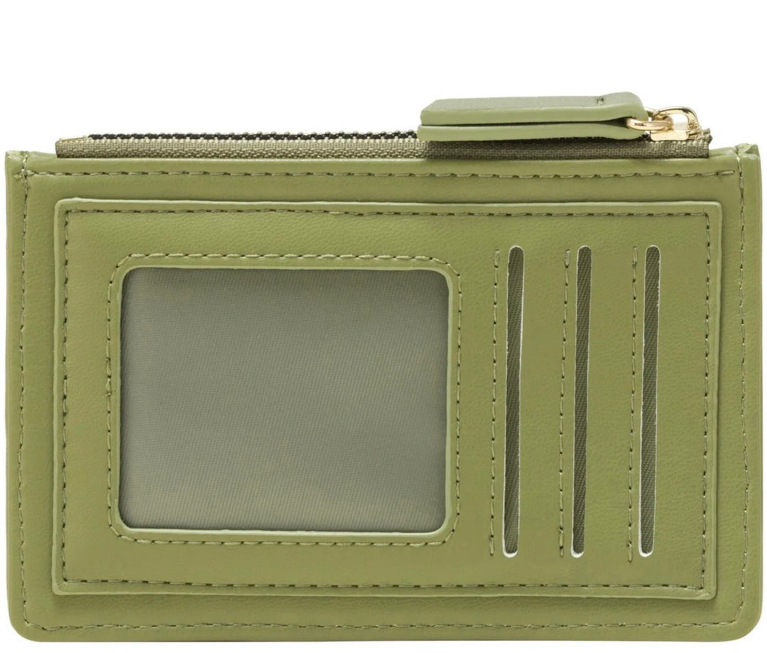 QUILTED CARD HOLDER OLIVE 12134