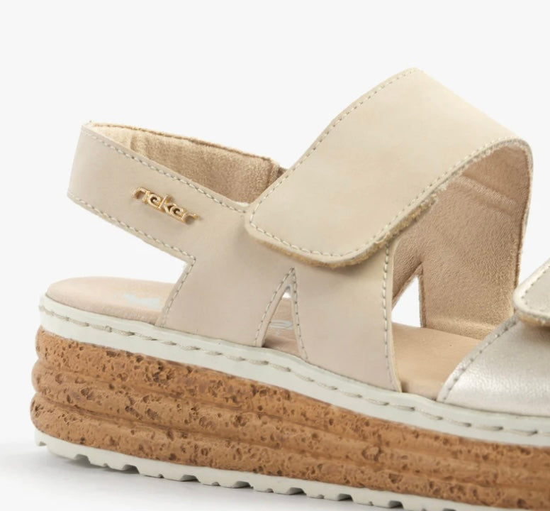 62761-90 LADIES' SANDALS GOLD SEITL. ANFLECHTER