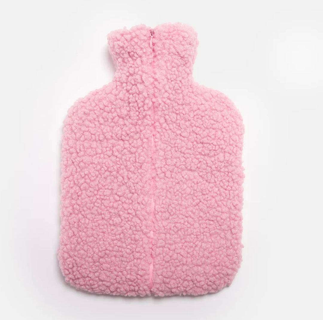 PINK & RED HEART BORG HOT WATER BOTTLE