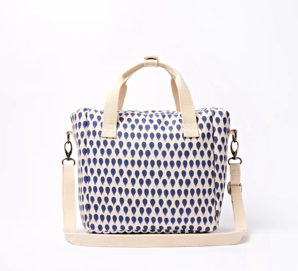 HAMPSTEAD COTTON CANVAS LUNCH BAG DENIM RAIN