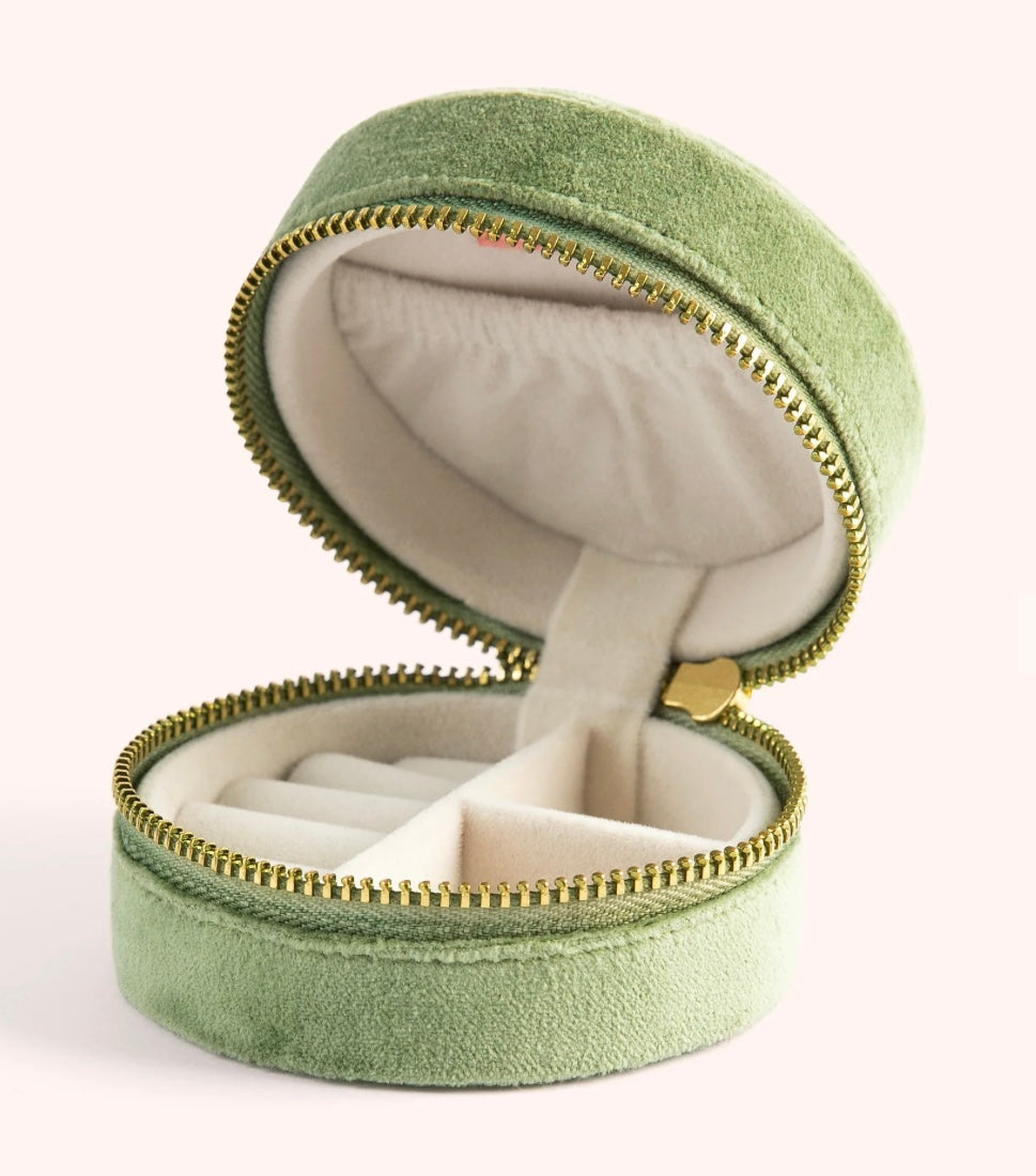 ROUND JEWELLERY TRAVEL CASE TOADSTOOL FERN