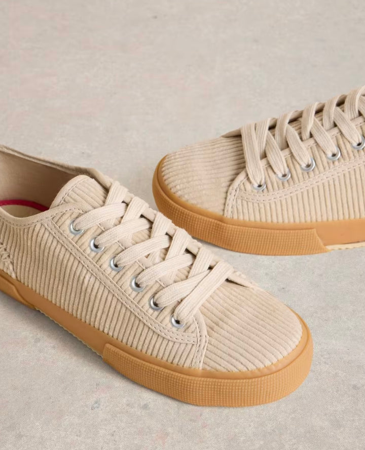 LIGHT NATURAL PIPPA CORD LACE UP TRAINER