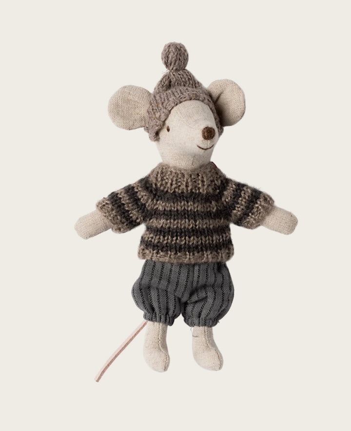 GREY BIG BROTHER WINTER MOUSE WITH SKI SET