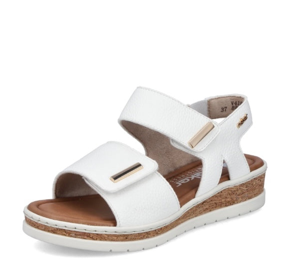 V4181-80 WHITE VELCRO SANDAL