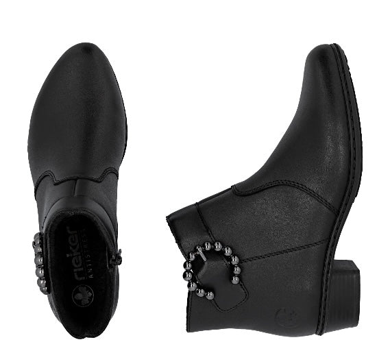 Y0797-00 BLACK ANKLE BOOT