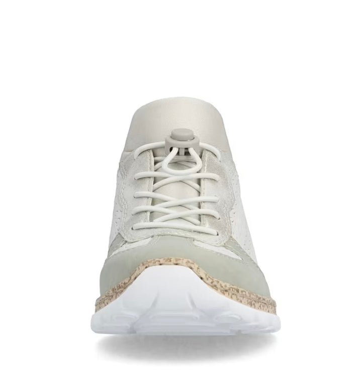 BEIGE ELASTICATED SHOE