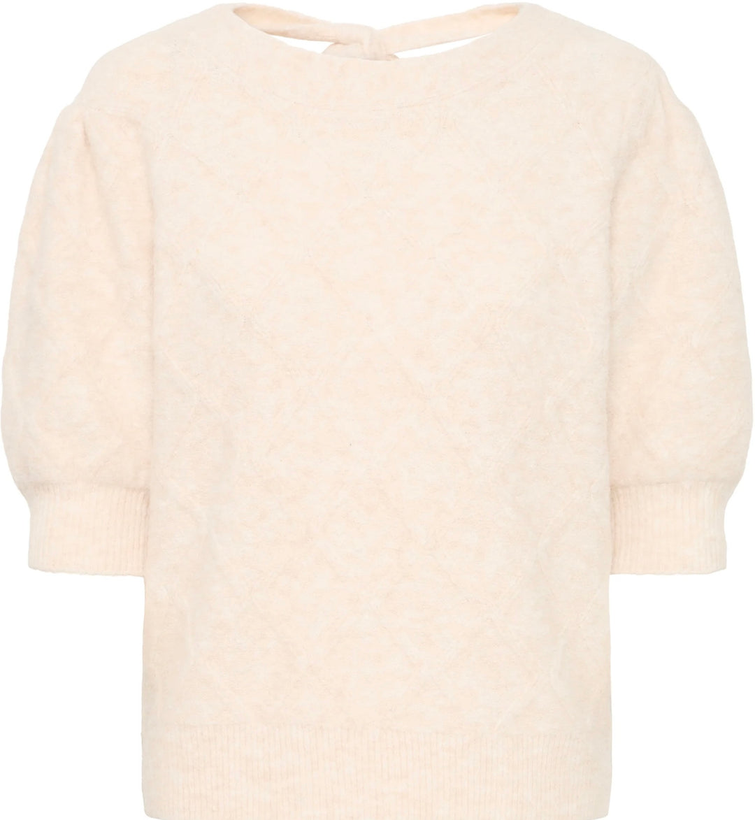 BIRCH MELANGE OMEA BOW JUMPER