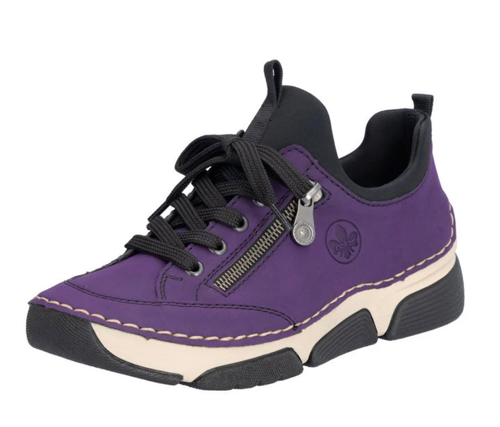 LADIES PURPLE SLIP ON TRAINERS